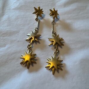 Gold plated brass statement earrings by Lulu Frost